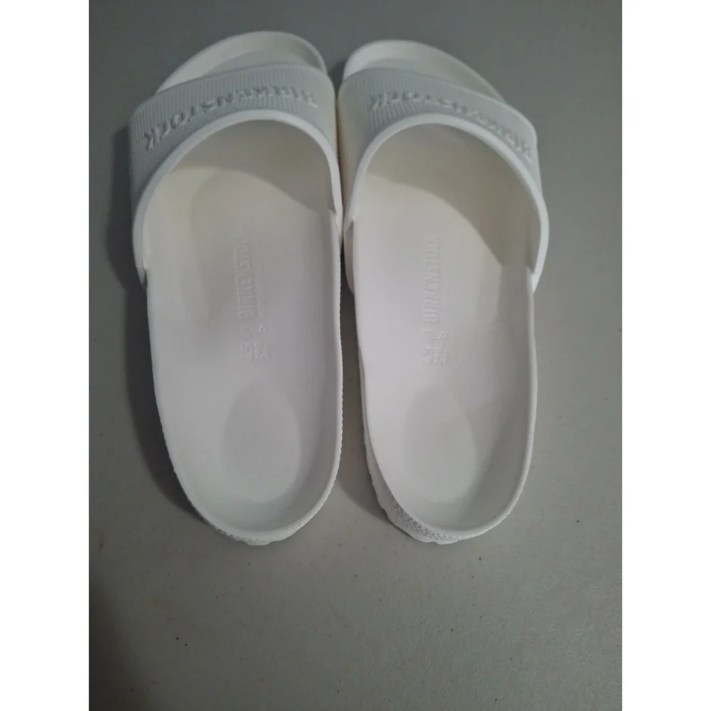 Birkenstock Barbados Essentials White Slides Men 12